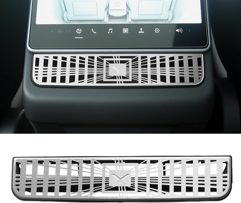 Arcoche Rear Condition Air Vent Outlet Cover for 2025 2026 Tesla Model Y Juniper Accessories Air Flow Vent Grille Protection Upgraded stainless steel and ABS - Image 1
